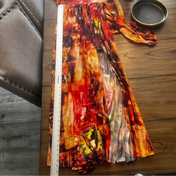 Latiste by Amy RUSTY ABSTRACT PRINT MAXI
DRESS Size:S NWT spring summer wedding - Picture 14 of 15